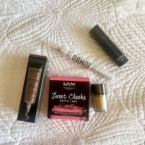 NYX Blush, Eye Shadow, Lip Stick, Eye Brow Gel & Jumbo Eye Pencil NWT